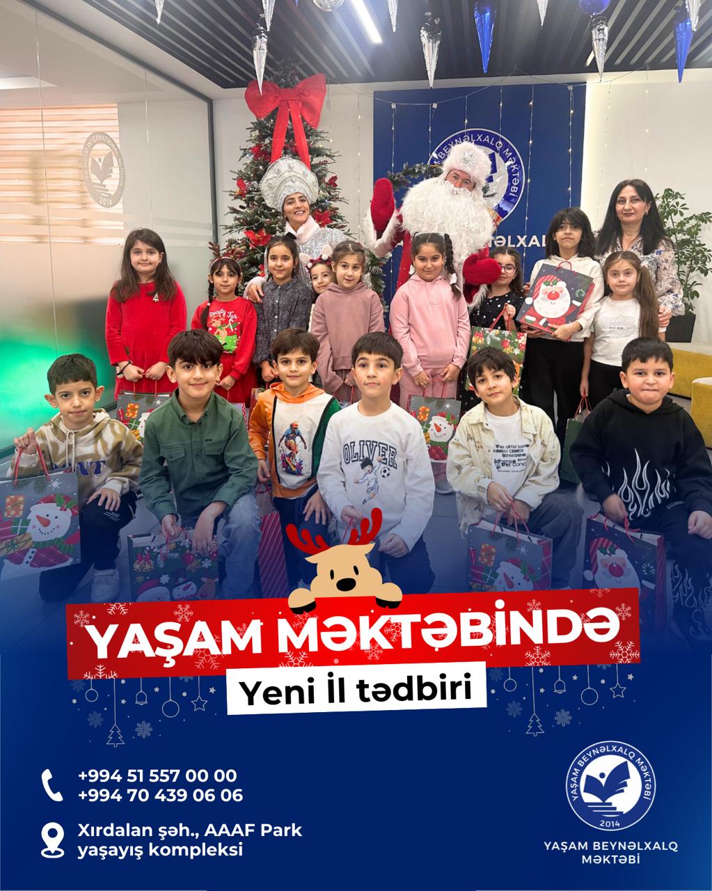 Yaşam Məktəbində Yeni İl Tədbiri! Gülüş, sevinc və unudulmaz xatirələrlə dolu bir tədbir oldu.